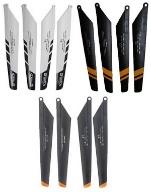 Shuang Ma 9118 SM 9118 RC helicopter spare parts todayrc toys listing main blades 3 sets (Upgrade To White + Black-Orange + Black-Yellow)
