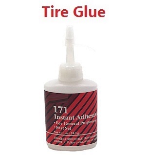 Tire wheel glue