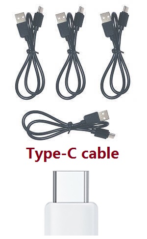 SJRC F11, F11 PRO, F11 4K PRO, F11s PRO, F11s 4k PRO RC Drone spare parts todayrc toys listing USB charger wire 4pcs (Type-C cable) - Click Image to Close