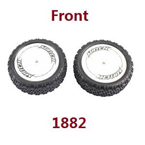 Wltoys 104002 RC Car spare parts front tires 1882 (Silver) - Click Image to Close