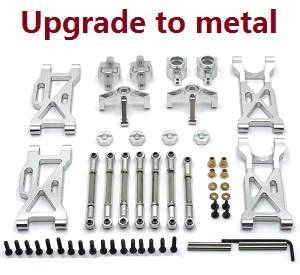 Wltoys 104001 RC Car spare parts todayrc toys listing 7-IN-1 upgrade to metal kit Silver