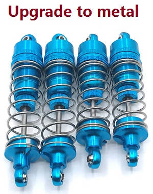 Wltoys 104002 RC Car spare parts front and rear shock absorber (Metal) Blue