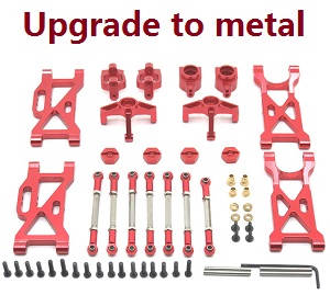 Wltoys 104001 RC Car spare parts todayrc toys listing 7-IN-1 upgrade to metal kit Red