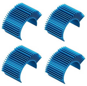 Wltoys 104001 RC Car spare parts todayrc toys listing heat sink Blue 4pcs - Click Image to Close