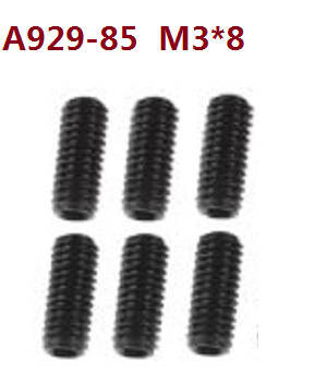 Wltoys 104072 RC Car spare parts machine screw M3*8 A929-85 - Click Image to Close