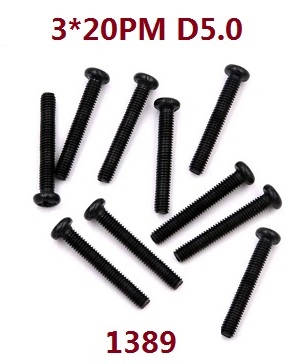 Wltoys 104001 RC Car spare parts todayrc toys listing screws set 3*20PM 1389