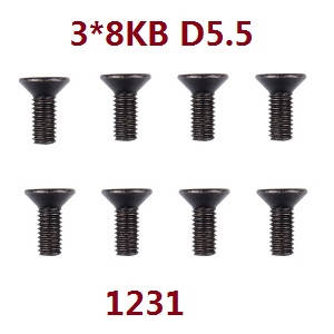 Wltoys 104072 RC Car spare parts screws set 3*8KB 1231 - Click Image to Close