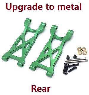 Wltoys 104002 RC Car spare parts rear swing arm (Metal) Green - Click Image to Close