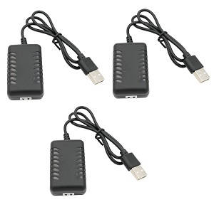 Wltoys 104072 RC Car spare parts USB charger wire 3pcs - Click Image to Close