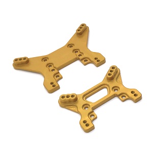 Wltoys XK 104001 RC Car spare parts front and rear shock absorber plate Gold - Click Image to Close