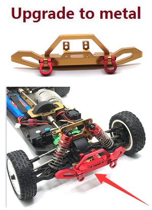 Wltoys XK 104002 RC Car spare parts front bumper module upgrade to metal Gold