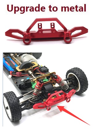 Wltoys XK 104002 RC Car spare parts front bumper module upgrade to metal Red