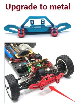 Wltoys XK 104001 RC Car spare parts front bumper module upgrade to metal Blue