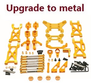 Wltoys XK 104001 RC Car spare parts 10-IN-1 upgrade to metal kit Gold