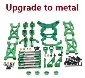 Wltoys XK 104001 RC Car spare parts 10-IN-1 upgrade to metal kit Green
