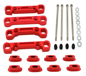Wltoys XK 104072 RC Car spare parts swing arm reinforcement and shaft cap and fixed screws nuts kit Red