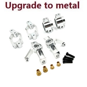 Wltoys XK 104072 RC Car spare parts 3-IN-1 upgrade to metal Kit Silver