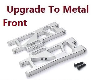 Wltoys XK 104019 RC Car spare parts front lower arm upgrade to metal (Silver)