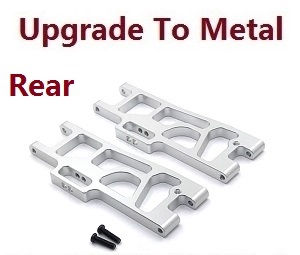 Wltoys XK 104019 RC Car spare parts rear swing arm upgrade to metal (Silver) - Click Image to Close