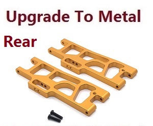Wltoys XK 104019 RC Car spare parts rear swing arm upgrade to metal (Gold)