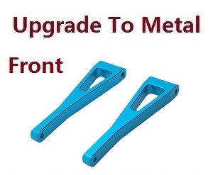 Wltoys XK 104019 RC Car spare parts bigfoot front upper swing arm upgrade to metal (Blue) - Click Image to Close