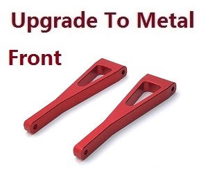 Wltoys XK 104019 RC Car spare parts bigfoot front upper swing arm upgrade to metal (Red)