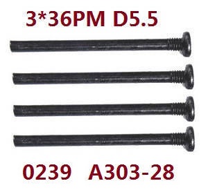 Wltoys XK 104019 RC Car spare parts screws set 3*36 PM D5.5 A303-28