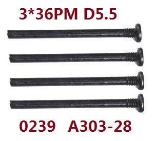 Wltoys XK 104019 RC Car spare parts screws set 3*36 PM D5.5 0239