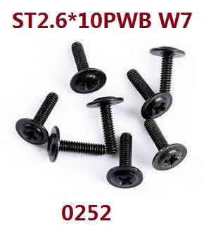 Wltoys XK 104009 RC Car spare parts todayrc toys listing screws set ST2.6*10PWB W7 0252