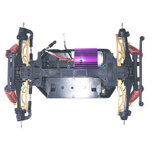 Wltoys XK 104009 RC Car spare parts todayrc toys listing front and rear drive module + bottom board with main motor set (Assembled)