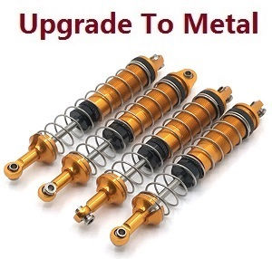 Wltoys XK 104009 RC Car spare parts todayrc toys listing shock absorber assembly upgrade to metal (Gold) - Click Image to Close