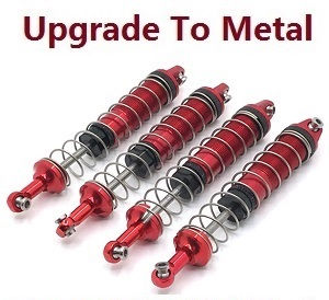 Wltoys XK 104009 RC Car spare parts todayrc toys listing shock absorber assembly upgrade to metal (Red) - Click Image to Close