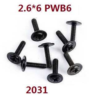 Wltoys XK 104019 RC Car spare parts screws set 2.6*6PWB6 2031