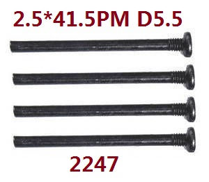 Wltoys XK 104019 RC Car spare parts screws set 2.5*41.5PM D5.5 2247