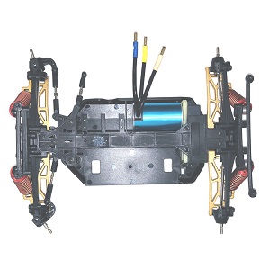 Wltoys XK 104019 RC Car spare parts front and rear drive module + bottom board with main motor set (Assembled)