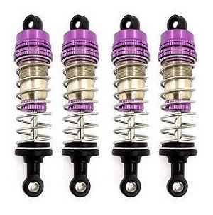 Wltoys 104072 RC Car spare parts shock absorber (Front + Rear) 4pcs Purple - Click Image to Close