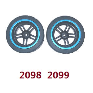 Wltoys 104072 RC Car spare parts wheels tires 2pcs - Click Image to Close