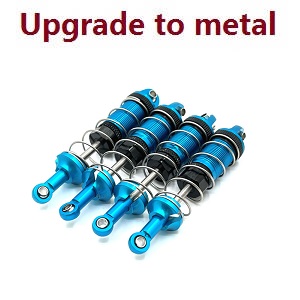 Wltoys 104072 RC Car spare parts front and rear shock absorber (Metal) Blue - Click Image to Close