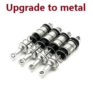 Wltoys 104072 RC Car spare parts front and rear shock absorber (Metal) Silver - Click Image to Close