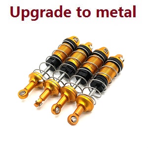 Wltoys 104072 RC Car spare parts front and rear shock absorber (Metal) Gold - Click Image to Close