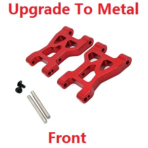 Wltoys 104072 RC Car spare parts front swing arm upgrade to metal Red - Click Image to Close