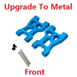 Wltoys 104072 RC Car spare parts front swing arm upgrade to metal Blue - Click Image to Close