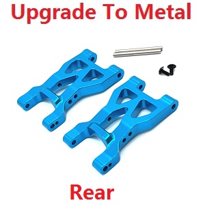 Wltoys 104072 RC Car spare parts rear swing arm upgrade to metal Blue - Click Image to Close