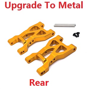 Wltoys 104072 RC Car spare parts rear swing arm upgrade to metal Gold