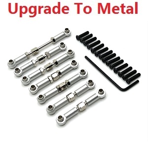 Wltoys 104072 RC Car spare parts connect buckle set upgrade to metal Silver