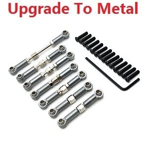 Wltoys 104072 RC Car spare parts connect buckle set upgrade to metal Titanium color - Click Image to Close