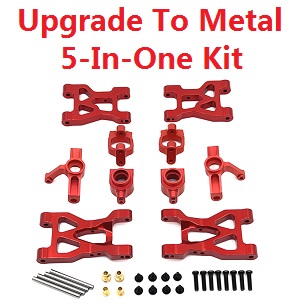 Wltoys 104072 RC Car spare parts upgrade to metal parts 5-In-One kit Red
