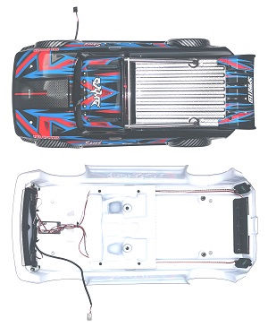 Wltoys 104072 RC Car spare parts total car shell with frame and LED module set (Assembled)
