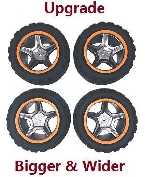 Wltoys 10428-A2 RC Car spare parts todayrc toys listing upgrade tires 4pcs (Orange)