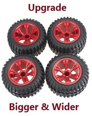 Wltoys 10428-A2 RC Car spare parts todayrc toys listing upgrade tires 4pcs (Red)